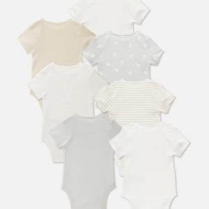 Lot de 7 bodys mixtes à manches courtes